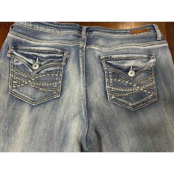 Lei Ashely Low Rise Slim Boot Cut Jeans Women 15 VTG Y2K 2000s Grunge Western - Picture 4 of 9
